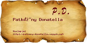 Patkány Donatella névjegykártya